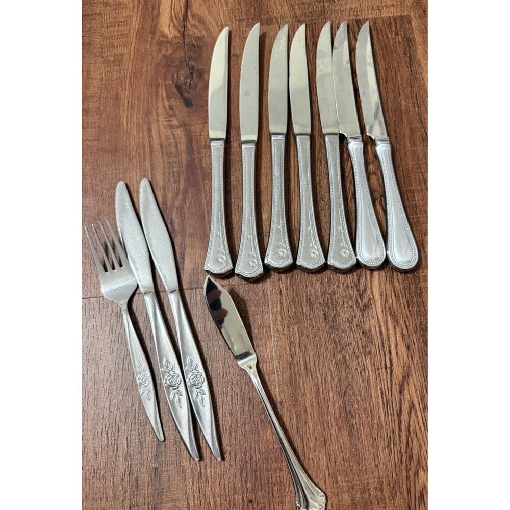 Vintage Stainless Flatware Misc Butter Knives + Towle, Reed Barton, Rose
